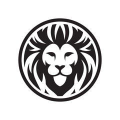 Lion head logo images illustration