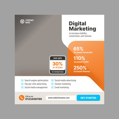 Digital marketing services or agency social media post design template