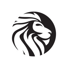 Lion head logo images illustration