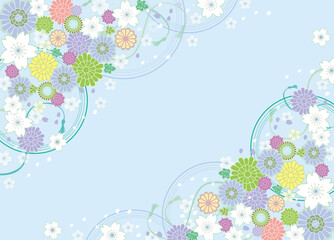 桜の花のタイトルセット