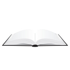 Opened book isolated on a white background