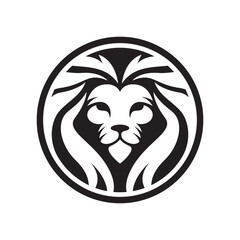 Lion head logo images illustration