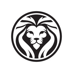 Lion head logo images illustration