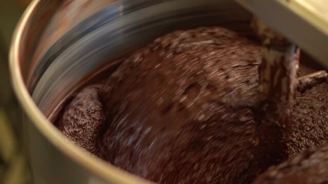Conching, process of mixing and evenly distributing cocoa butter in chocolate