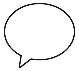 シンプルな吹き出し　イラスト素材