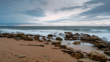 Fototapeta na wymiar Sunrise on uMhlanga beach