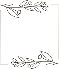 Line Art Flower Frame