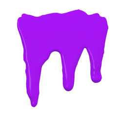 Purple flowing lines isolated on transparent background. Close-up.