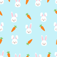 Easter bunny seamless pattern for background, print, paper, fabric and textile.