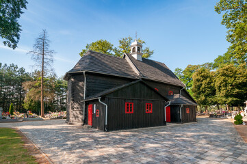Wooden church st. Roch in Wieruszow Podzamcze, Lodz Voivodeship, Poland	
