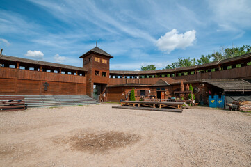 Medieval stronghold in Biskupice near Byczyna, Opole Voivodeship, Poland