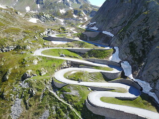 The Tremola: historic pass road over the Gotthard Pass