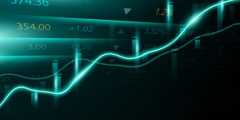business vector illustration design Stock market charts or Forex trading charts for business and finance ideas.