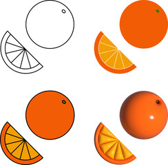 Pack of orange icons