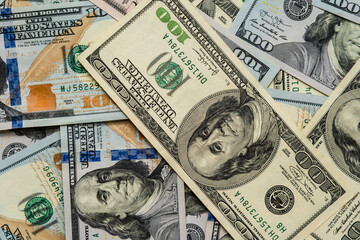 Background Of money pile dollar bills