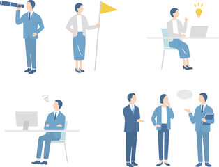 様々なビジネスシーンのセット