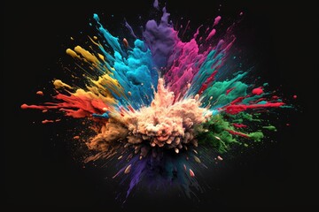 Abstract colorful explosion 