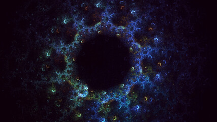 Obraz na płótnie Canvas 3D rendering abstract round hole light background