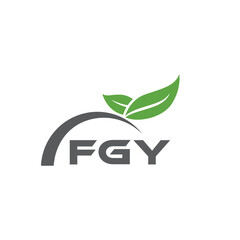 FGY letter nature logo design on white background. FGY creative initials letter leaf logo concept. FGY letter design.