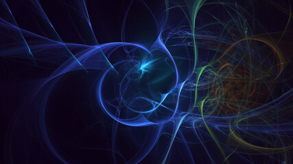 3D rendering abstract colorful fractal light background