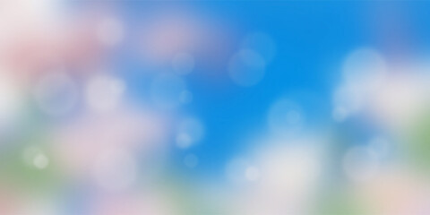 Vector spring background, bokeh effect