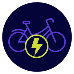 electric bicycle, bike icon