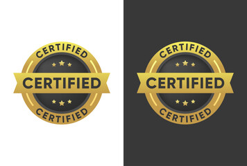 Certified Stamp Badge sign Vector Design