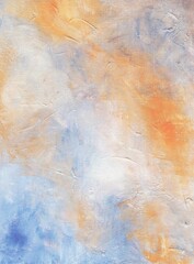 Abstract background. Canvas, acrylic. Sky blue background. Hand-drawn