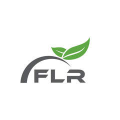 FLR letter nature logo design on white background. FLR creative initials letter leaf logo concept. FLR letter design.
