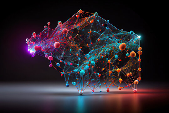 Abstract 3D Technology concept. Generative Ai