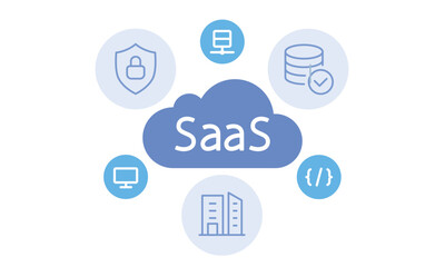 Software as a service flat illustration