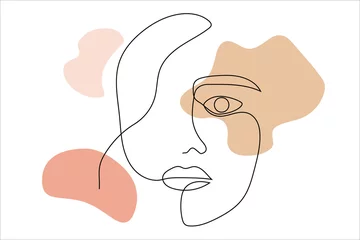 Couple one line drawing design. Vector isolated cover poster design. Love print. Couple kissing line drawing. Stock vector. EPS 10 