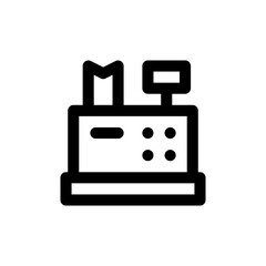 cash register line icon