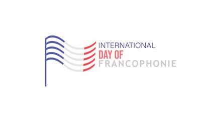 International Day of Francophonie. template for background, banner, card, poster