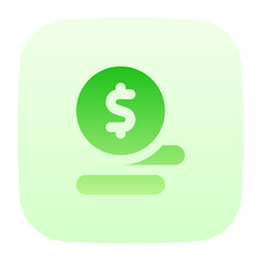 revenue flat gradient icon