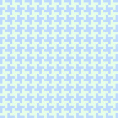 Seamless jigsaw vector pattern. Abstract green and blue background. Design for decorative, wallpaper, wrapping paper, fabric, backdrop, shirt, tablecloths, clothes, blankets and other