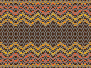 Geometric knitted seamless pattern. Fashion fabric pattern design for clothing, sweater, ornament, carpet, scarf apparel vivid tapestry blanket cotton yarn tribal
