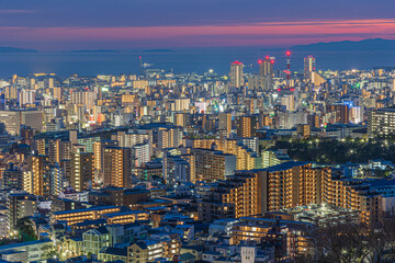 Naklejka premium 都市夜景