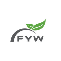 FYW letter nature logo design on white background. FYW creative initials letter leaf logo concept. FYW letter design.
