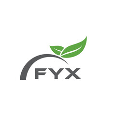 FYX letter nature logo design on white background. FYX creative initials letter leaf logo concept. FYX letter design.
