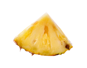 pineapple with slices isolated on transparent png