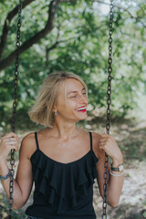 child on swing