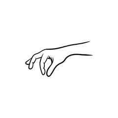 hand gesture line creative illustration design