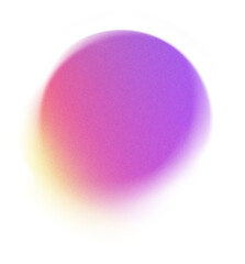 Grainy Gradient Textured Blob Shapes. Abstract Transparent PNG element. Trendy design resources, Purple orange and yellow. Modern design trends.