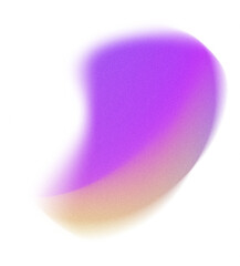 Grainy Gradient Textured Blob Shapes. Abstract Transparent PNG element. Trendy design resources, Purple orange and yellow. Modern design trends.
