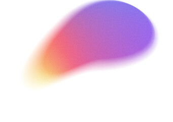 Grainy Gradient Textured Blob Shapes. Abstract Transparent PNG element. Trendy design resources, Purple orange and yellow. Modern design trends.