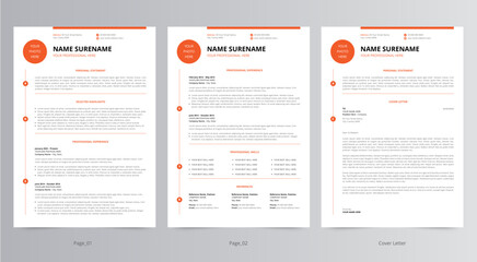 Resume Template, Professional Modern Resume Template, CV Template