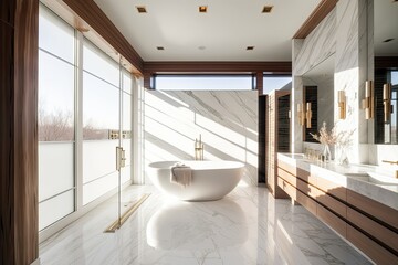 luxury bathroom interior , ai generated