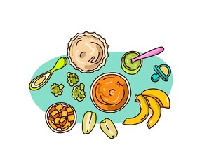 Baby food meals vegetable