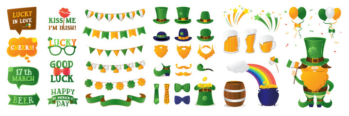 Fototapeta St. Patrick's Day vector design elements icon obraz